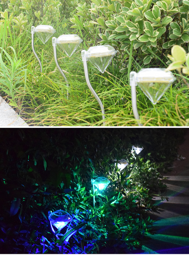BowLift | Solar Garden Light in Diamond Shape – LED Lamps for Outdoor Decoration and Lighting