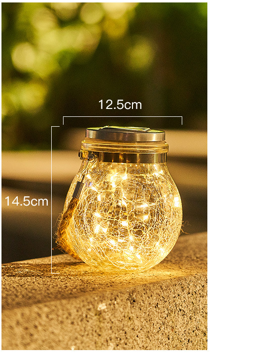 BowLift | Solar LED Lantern in Glass – Decorative Garden Lighting with Wire Lights and Carry Handle