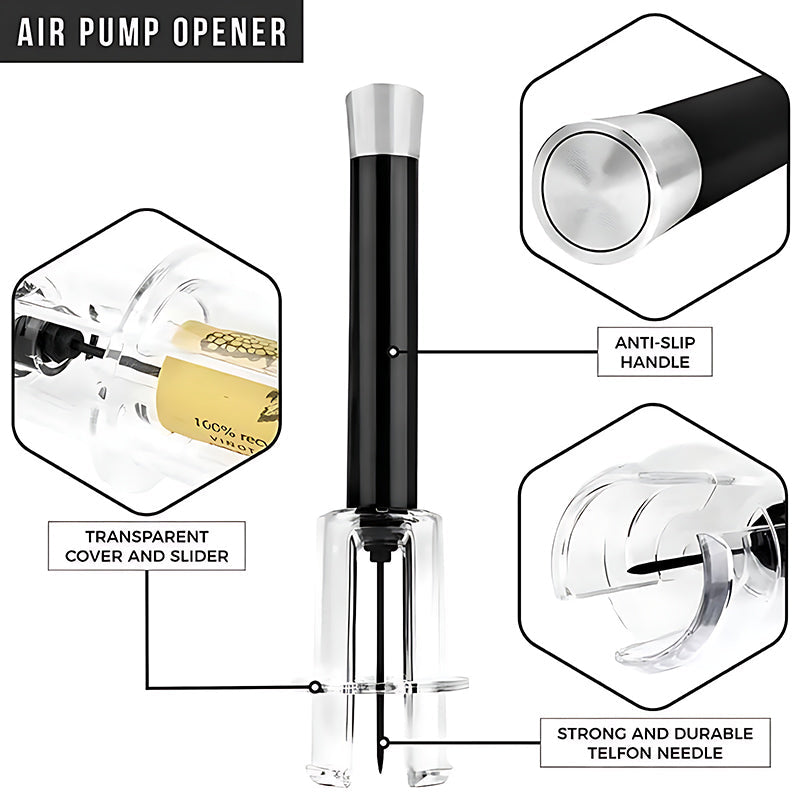 BowLift | Air Pump Corkscrew Set for Cork Removal