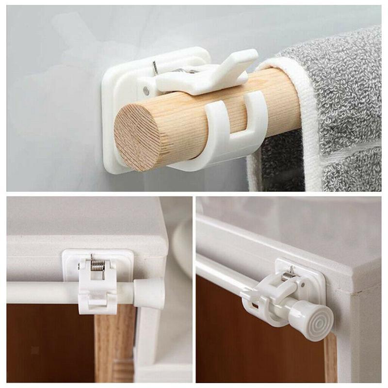 Nail-free Adjustable Rod Bracket Holders (2pcs) | Bowlift