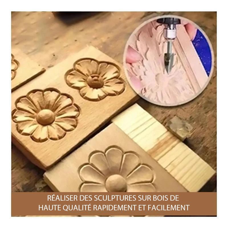 Drill set for wood sculptures | Bowlift