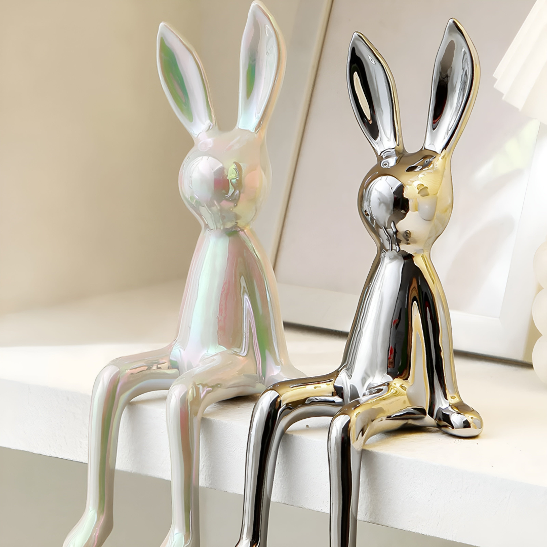 BowLift | Shiny Ceramic Rabbit Figurine