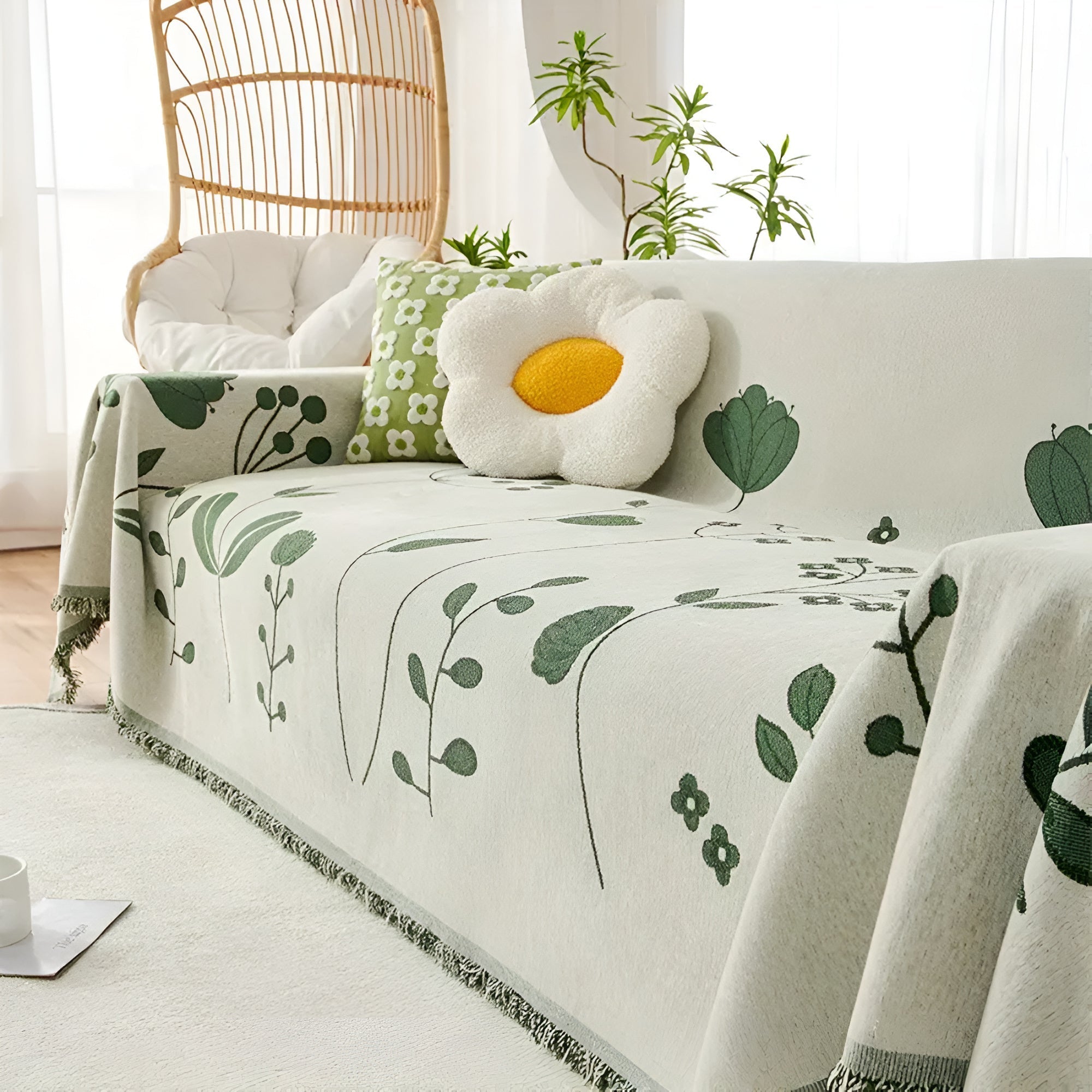 BowLift | Modern Bloom Reversible Sofa Cover
