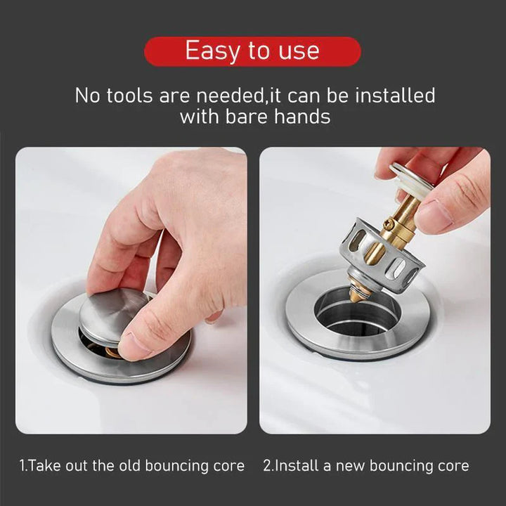 BowLift | Universal Stainless Steel Pop-up Drain Filter