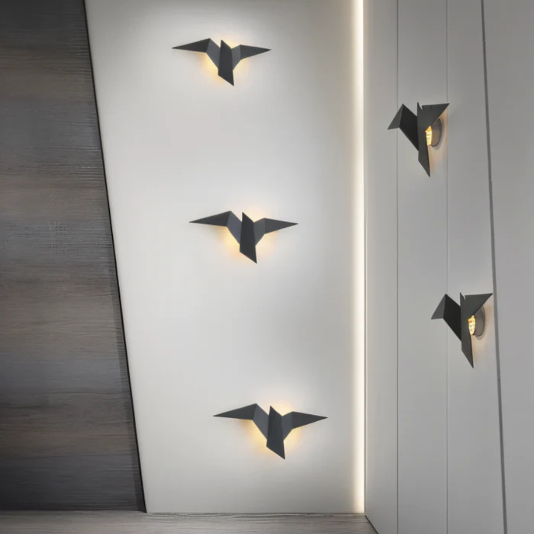 BowLift | Origami Wall Lamp – Unique Wall Lighting in Japanese Style for Living Room and Bedroom