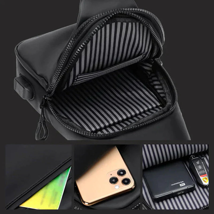 BowLift | UrbanShield Waterproof Crossbody Bag with Anti-Theft Design