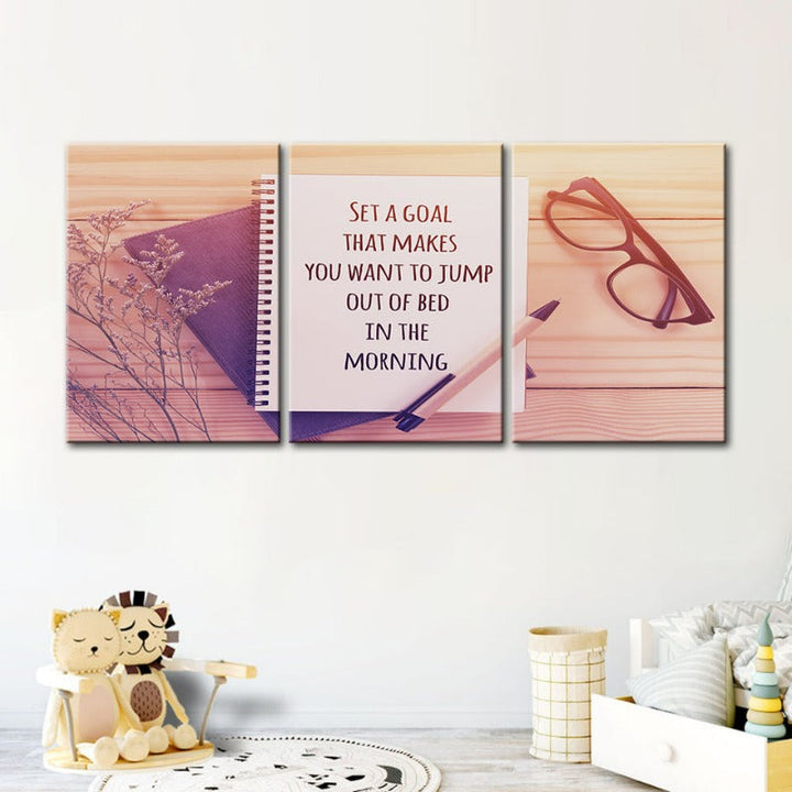 Inspirational Art-Canvas Wall Art Painting 3 Pieces | Bowlift