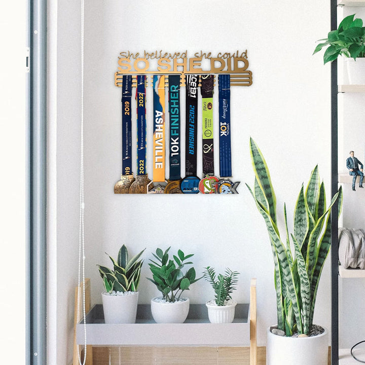 BowLift | Metal Letter Hooks - "She believed she could, so she did"
