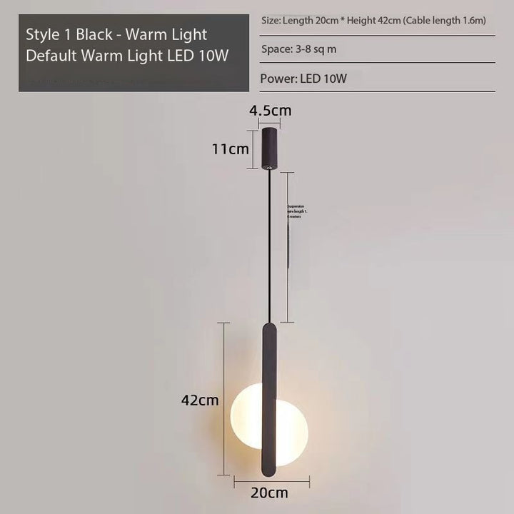 Modern Minimalist Bedside Pendant Light