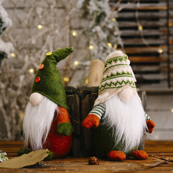 BowLift | Christmas Green Faceless Old Man Elf Figurine