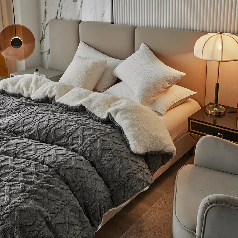 BowLift | Double-sided Cashmere-Look Duvet Cover - VelvetWarm