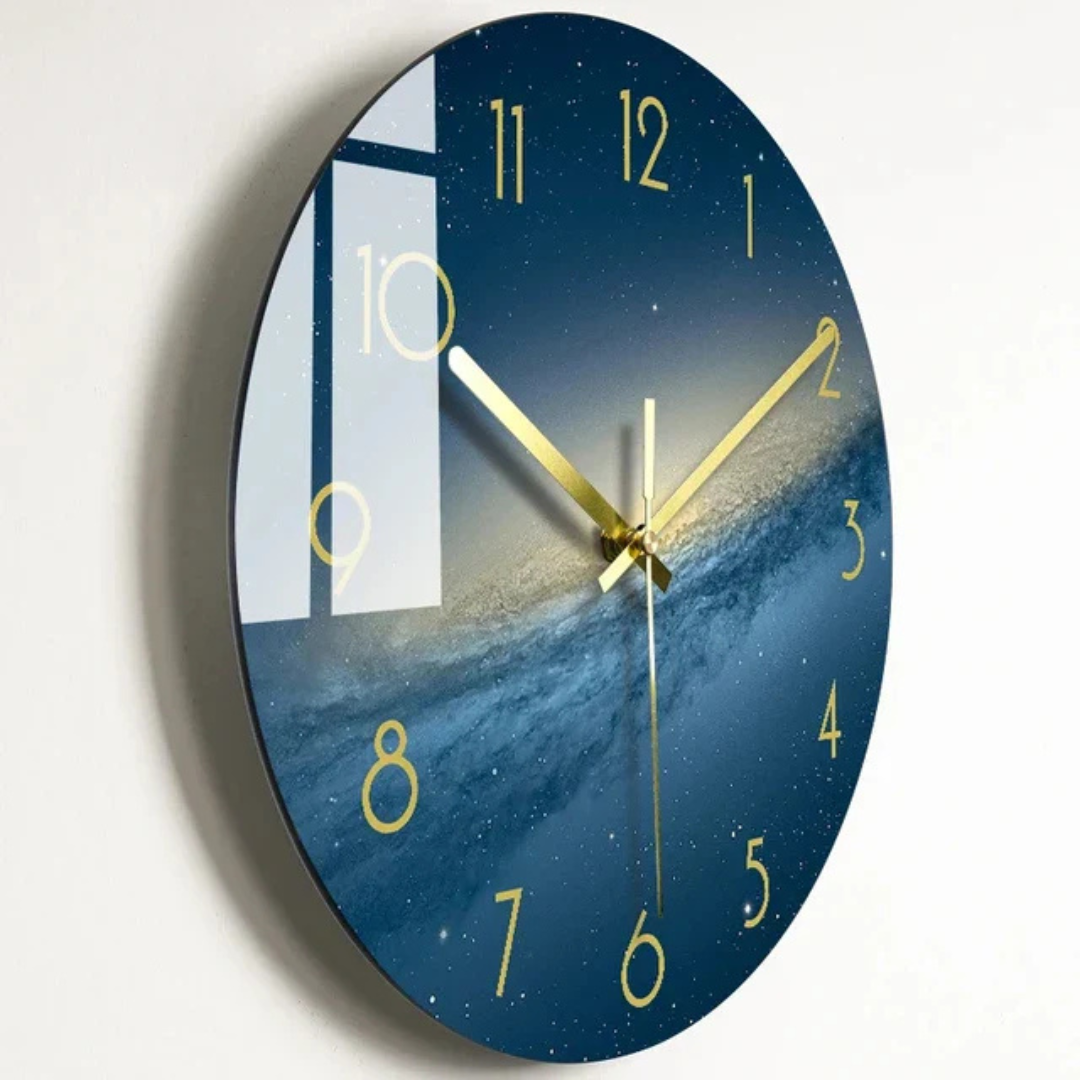 BowLift | Large Glass Wall Clock with Elegant Design Luxorix