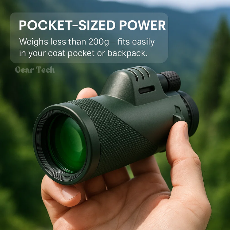 BowLift | Compact  Ultra-Zoom Monocular | HD Lens, Lightweight & Perfect for Hiking, Birdwatching, and Sports Events