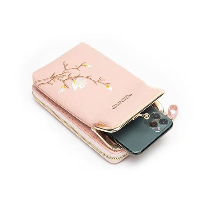 BowLift | Embroidered women's crossbody wallet