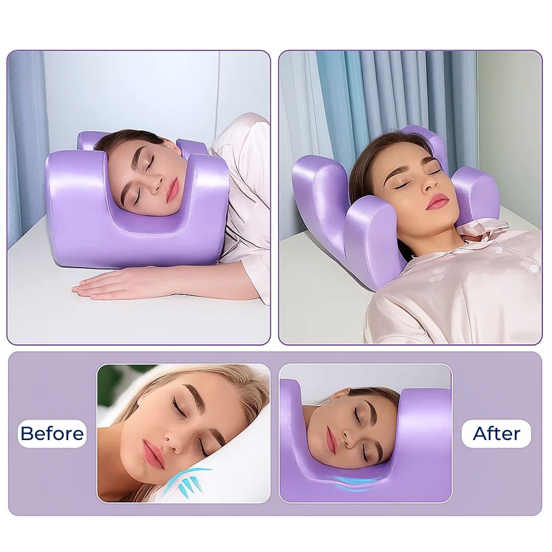 DermSleep | Anti‑Wrinkle Beauty Pillow – Cooling Memory Foam – Ergonomic Contour – Skin Care Support – Side & Back Sleepers Bowlift