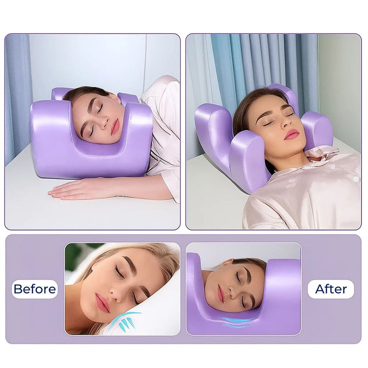 DermSleep | Anti‑Wrinkle Beauty Pillow – Cooling Memory Foam – Ergonomic Contour – Skin Care Support – Side & Back Sleepers Bowlift