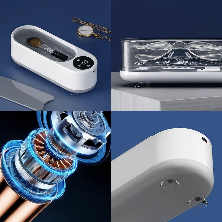 USB Rechargeable – 450 ML Tank – Deep Clean Removes Dirt Safely – For Glasses Jewellery Dentures at Home Bowlift