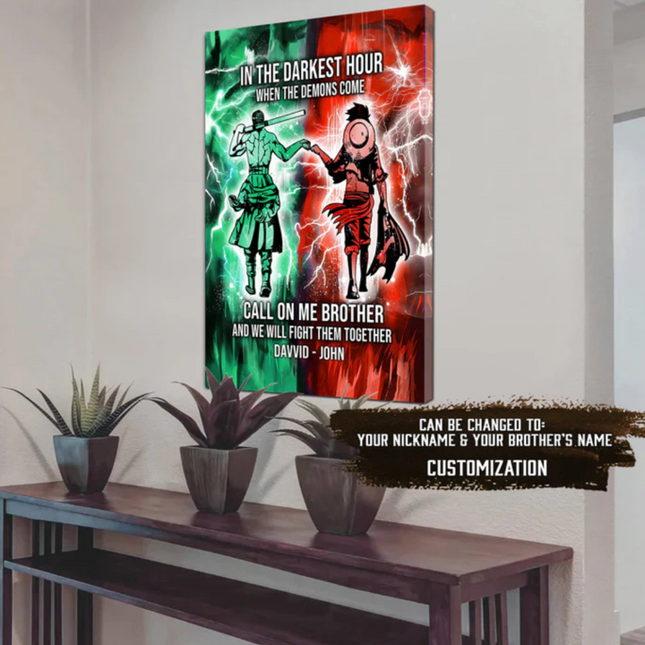 Brotherhood Strength Canvas Wall Art | Bowlift