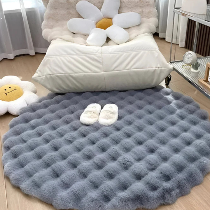 BowLift | Round Fleece Rug 90x90 cm Soft Anti-Slip