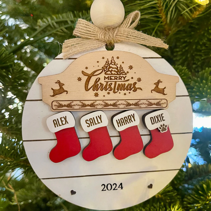 Christmas Ornament in Personalized Wood Design Bowlift