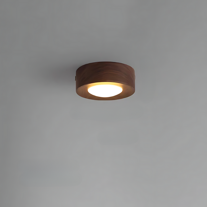 BowLift | | Walnut ceiling lamp with LED spotlight