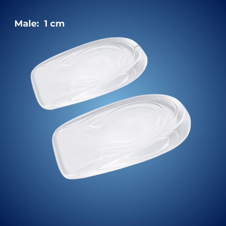 LiftComfort Silicone Gel Heel Lifting Inserts | Height Increase - Pain Relief for Plantar Fasciitis - Shock Absorption - Better Posture Bowlift