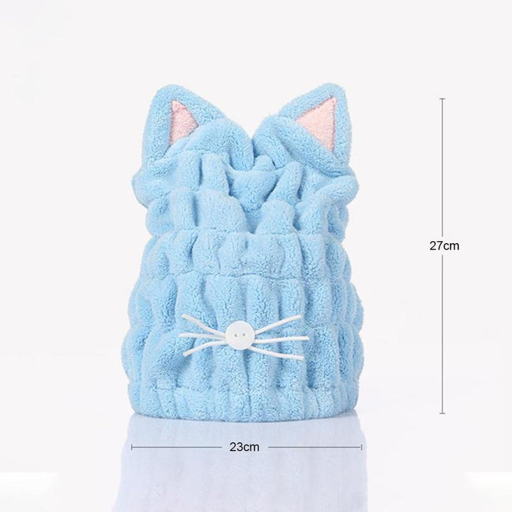 BowLift | Cute Cat Ears Hair-drying Towel Bath Cap