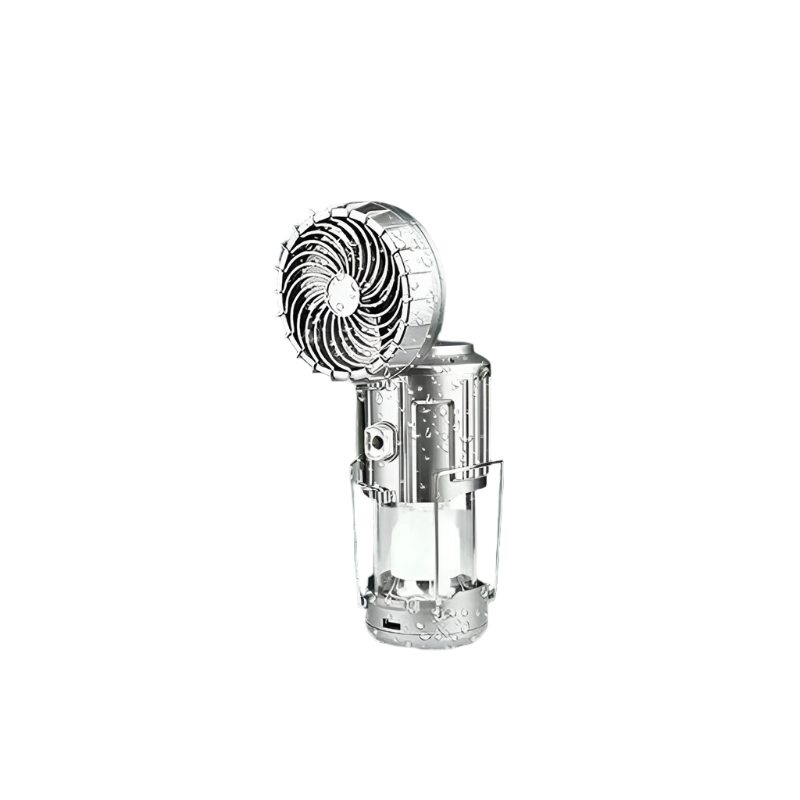 Foldable Light with Built-in Fan and USB Rechargeable Power Bowlift