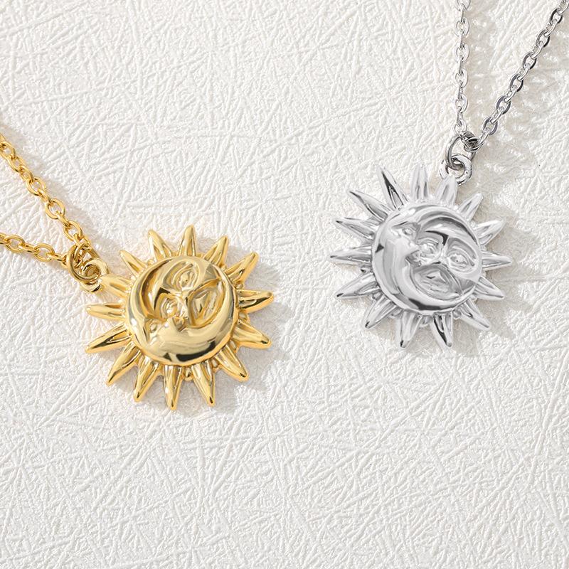BowLift | Vintage Sun and Moon Stainless Steel Necklace