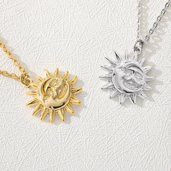 BowLift | Vintage Sun and Moon Stainless Steel Necklace