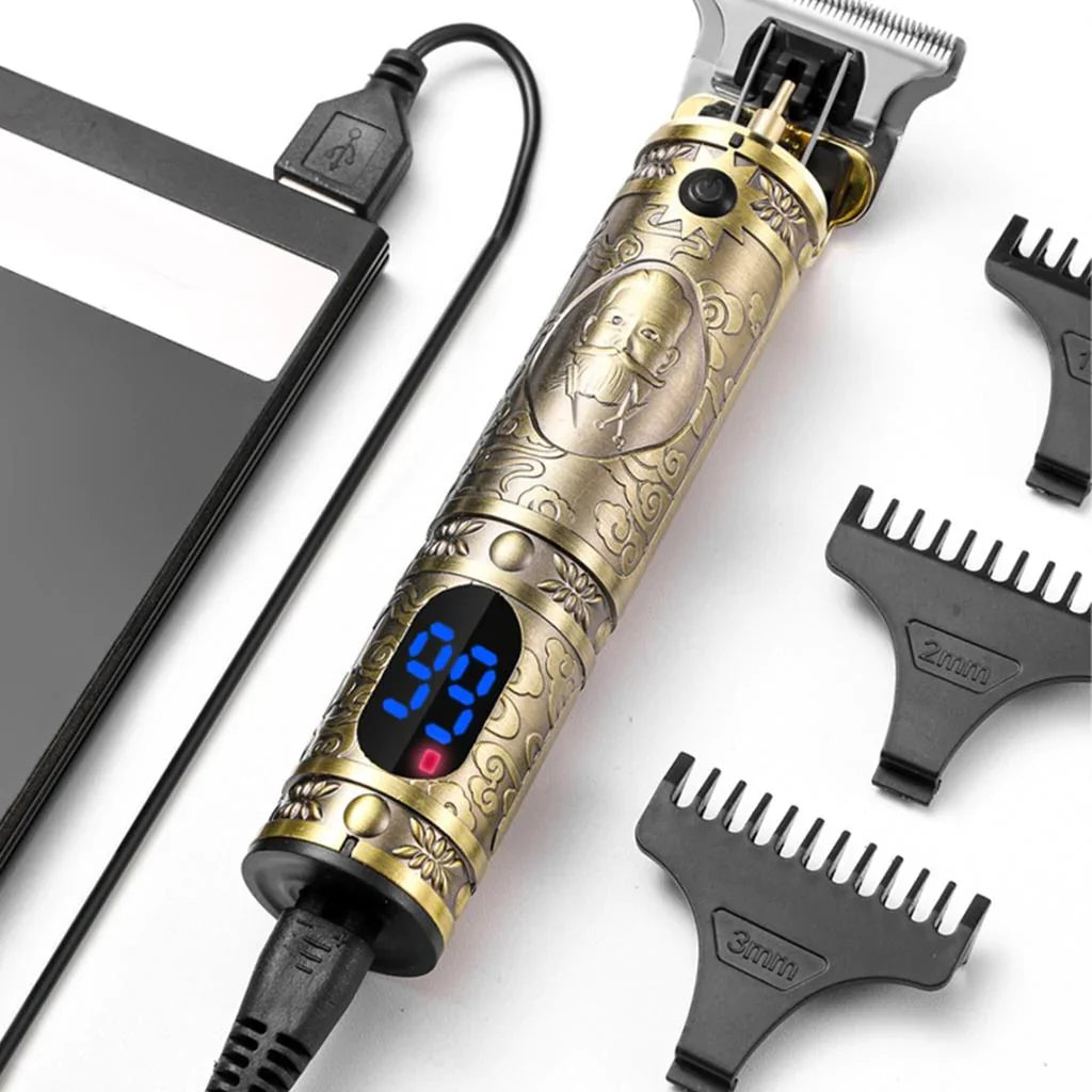 Branded T9 Vintage Beard Trimmer Professional Hair Cut Shaving Machine USB Rechargeable Wireless Bowlift