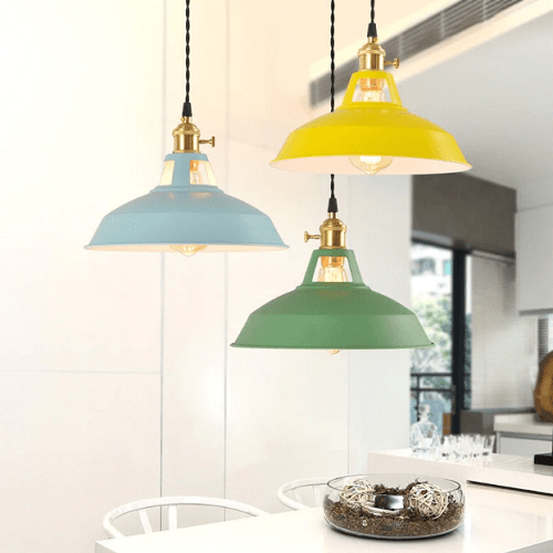 BowLift | Vintage pastel pendant lamp - Metallic elegance - Soft ambiance
