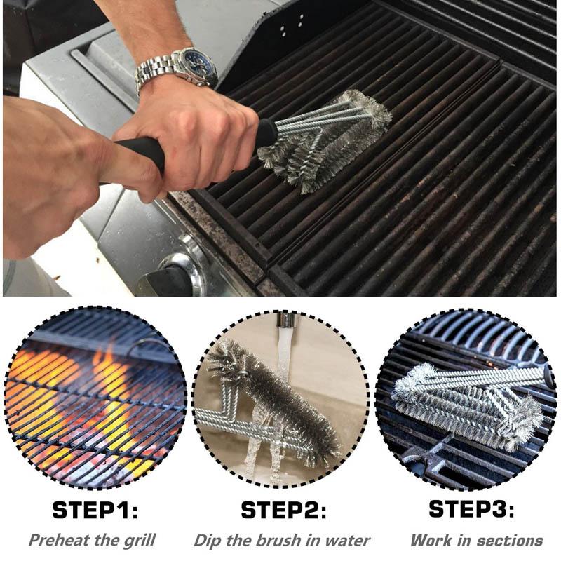 360° Rotatable 18" BBQ Clean Grill Brush | Bowlift