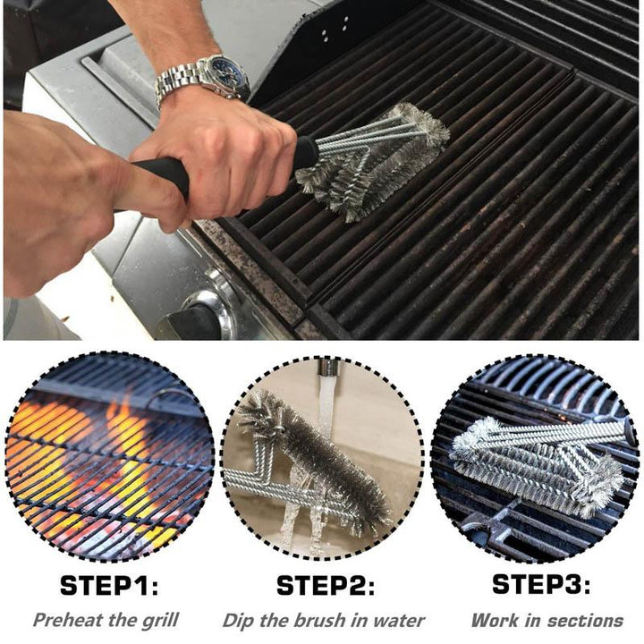360° Rotatable 18" BBQ Clean Grill Brush | Bowlift