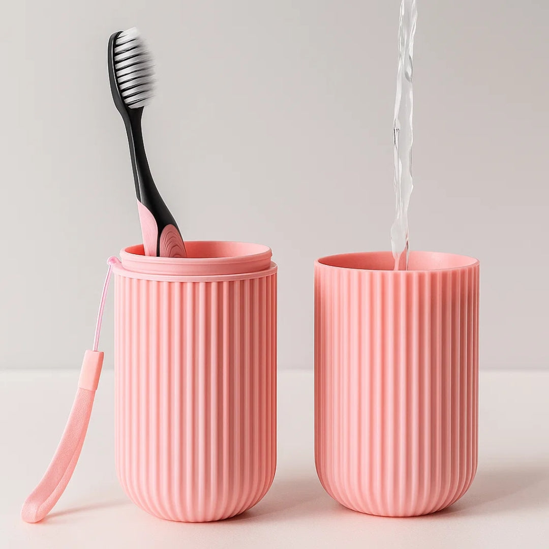 Mouthwash Cup Included – Compact Dust‑proof Design – Hygienic Oral Care for Travel & Holidays Bowlift