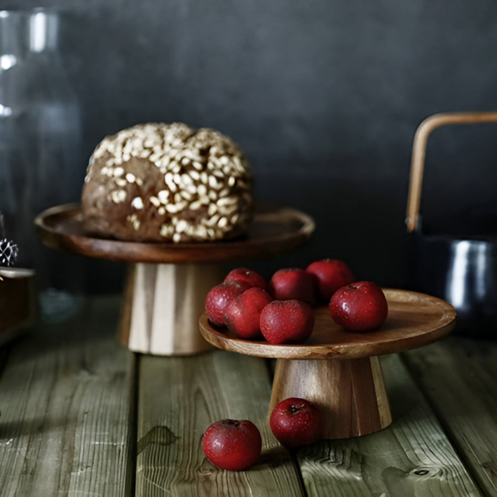 BowLift | High Stand Wooden Cake Plate