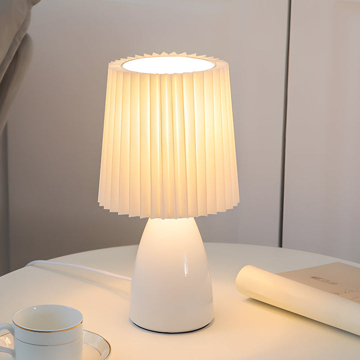 BowLift | Dimmable Desk Lamp | Glass Base with USB Port for Adjustable Lighting in Home Office or Study | Pink Shade Lamp