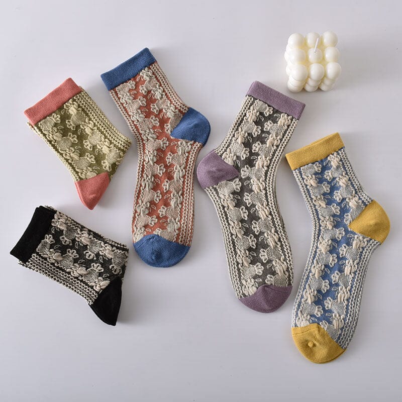 BowLift | Women's Floral Cotton Socks (10 Pairs)