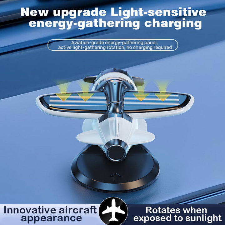 BowLift | Solar powered airplane shaped car ornaments