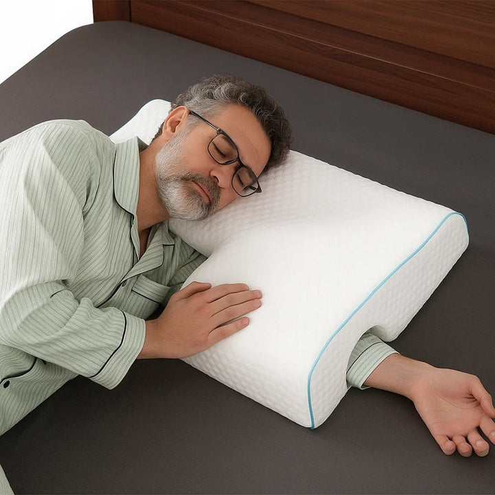 Arm‑Hole Comfort – Orthopaedic Neck Support – Pain Relief – Deeper, Restful Sleep Bowlift