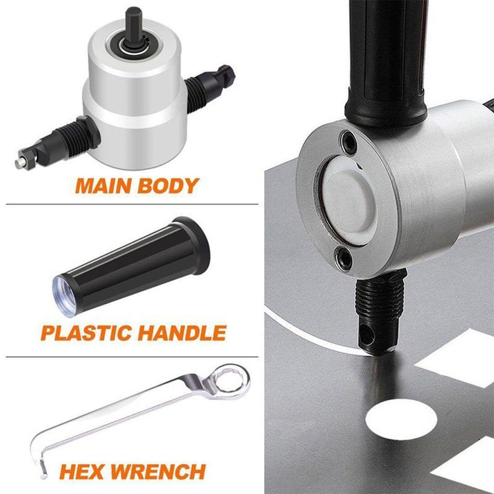 BowLift | Nibbler Cutter Drill Attachment Double Head Metal Sheet