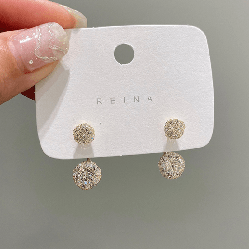 BowLift | Simple Hollow Diamond Ball Earrings