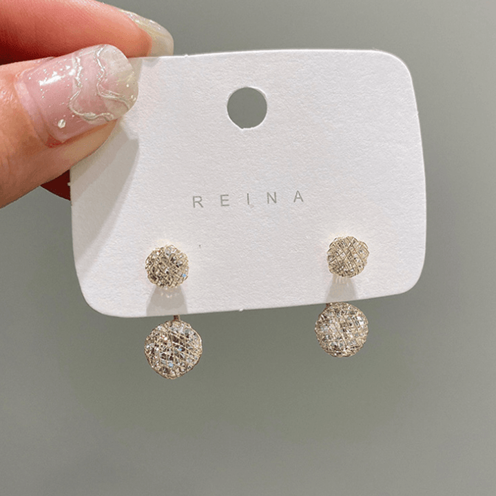 BowLift | Simple Hollow Diamond Ball Earrings