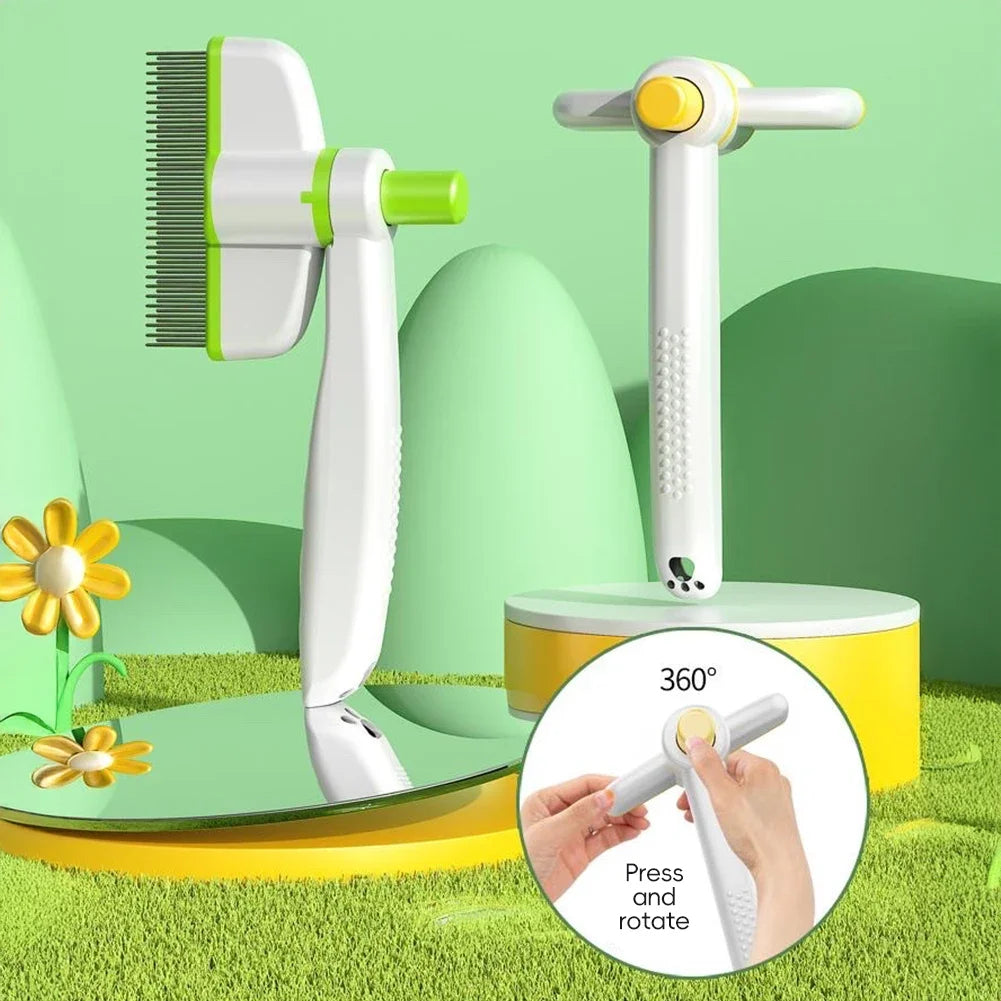 BowLift | Self Cleaning Dog Brush and Cat Brush with Rotating Comb
