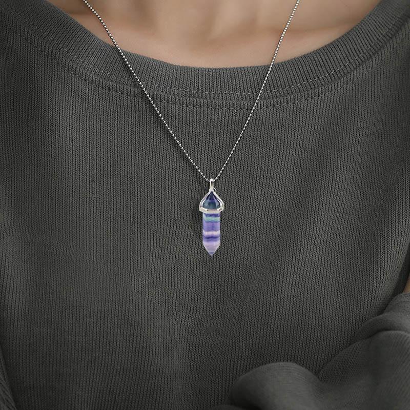 BowLift | Rainbow Fluorite Pendant Necklace