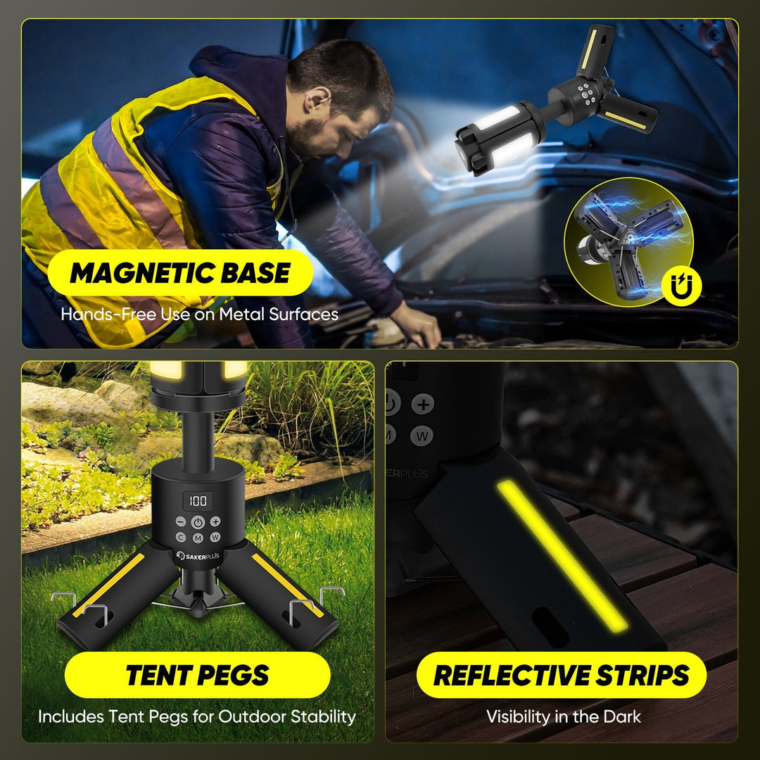 BowLift | SakerPlus Telescopic Camping Lights with Stand
