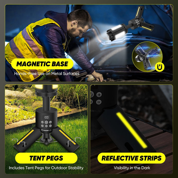 BowLift | SakerPlus Telescopic Camping Lights with Stand