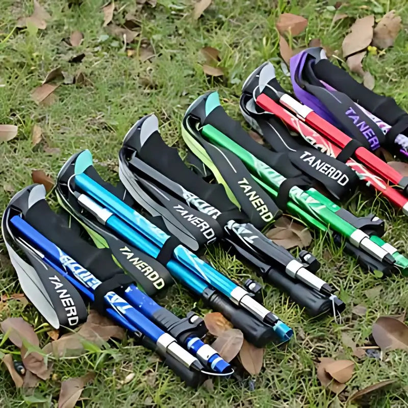 BowLift | Adjustable Foldable Trekking Pole for Hiking, Backpacking & Outdoor Adventures - Lightweight Aluminum Design