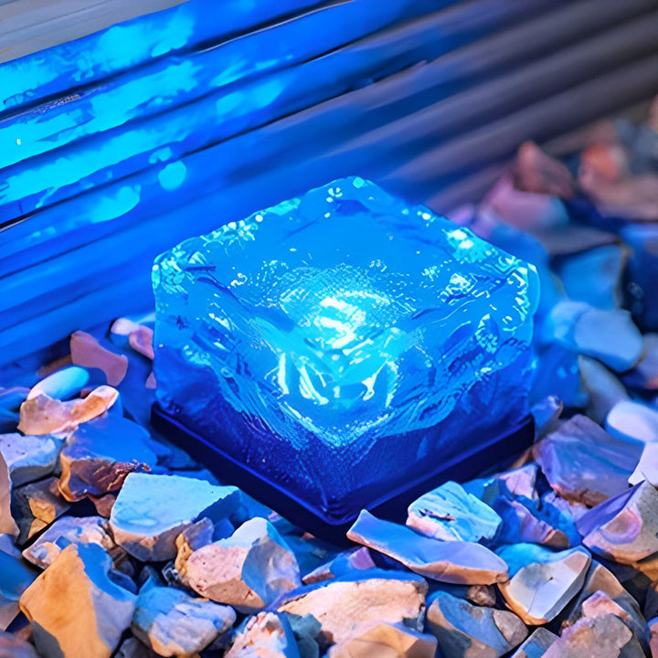 Square Creative Ice Bowliftock LED Waterproof Smart Solar Outdoor Lighting | Bowlift