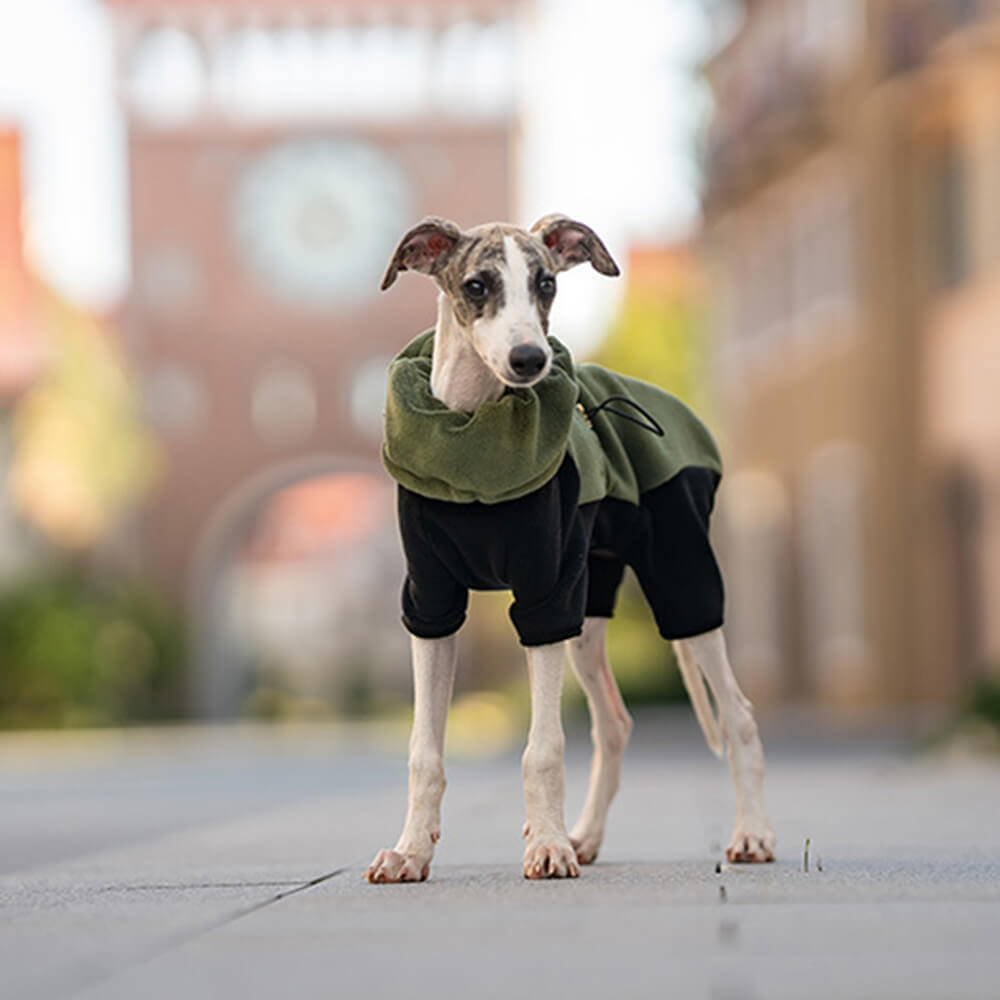 BowLift | Full Protection Polar Fleece Dog Overall with Removable Collar